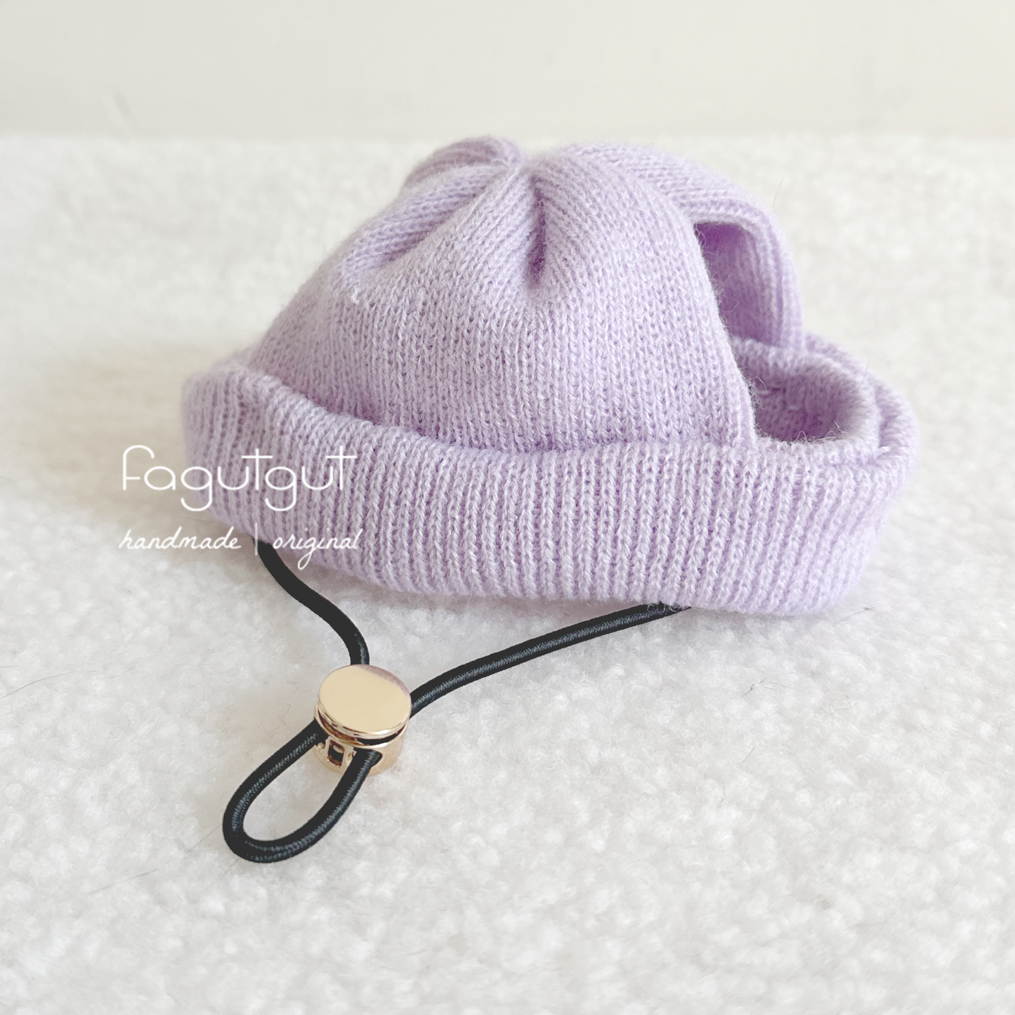 fagutgut 花吉吉手作 - 日本棉質手工冷帽(可配人寵親子裝) - 經典款- 寵物帽連手工毛毛球 - 粉紫色