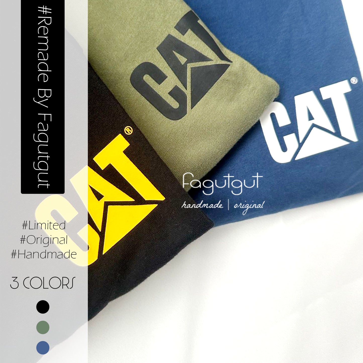 PRE-order! fagutgut 花吉吉手作 - Remade by Fagutgut - Be a real CAT! (3色) - shipping date: 20-28/12/2024 (原價HKD359!)