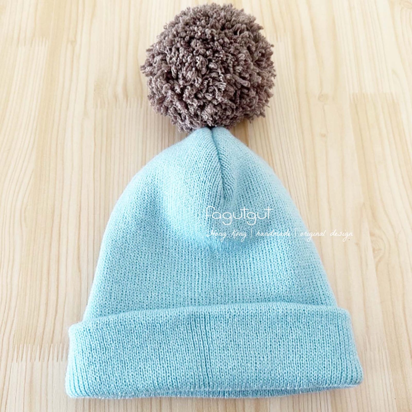 fagutgut 花吉吉手作 - 日本棉質手工冷帽 - 經典款 - 粉藍色 (嬰兒 / 兒童 / 成人)