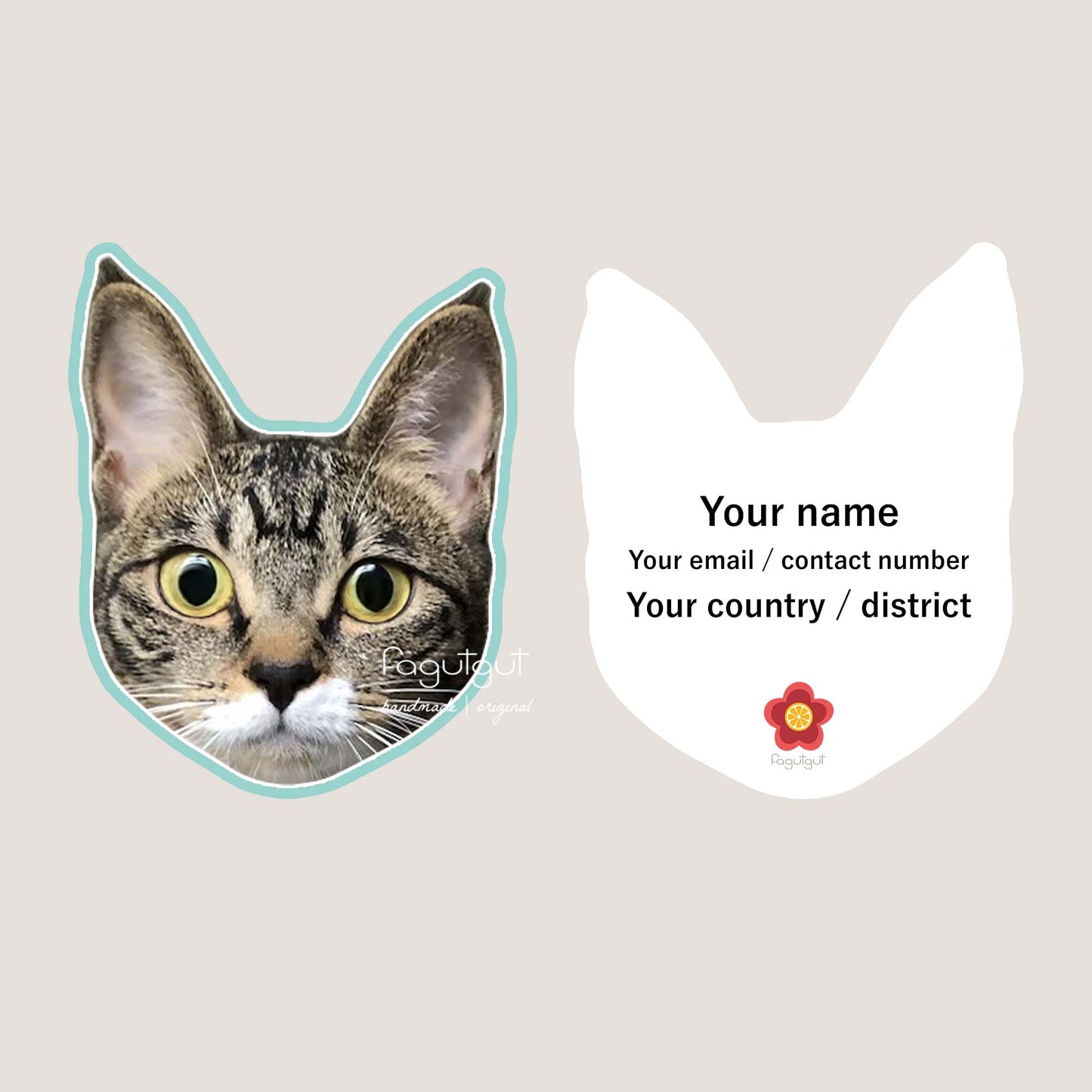 fagutgut 花吉吉手作 - 來圖訂造行李牌(9cm)