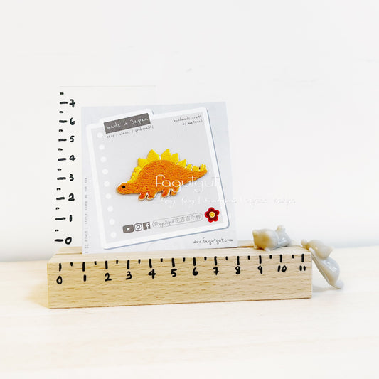 fagutgut 花吉吉手作 - 日本刺繡布章 - 非常兇猛的橙色劍龍 4cm (貼/縫) #H008